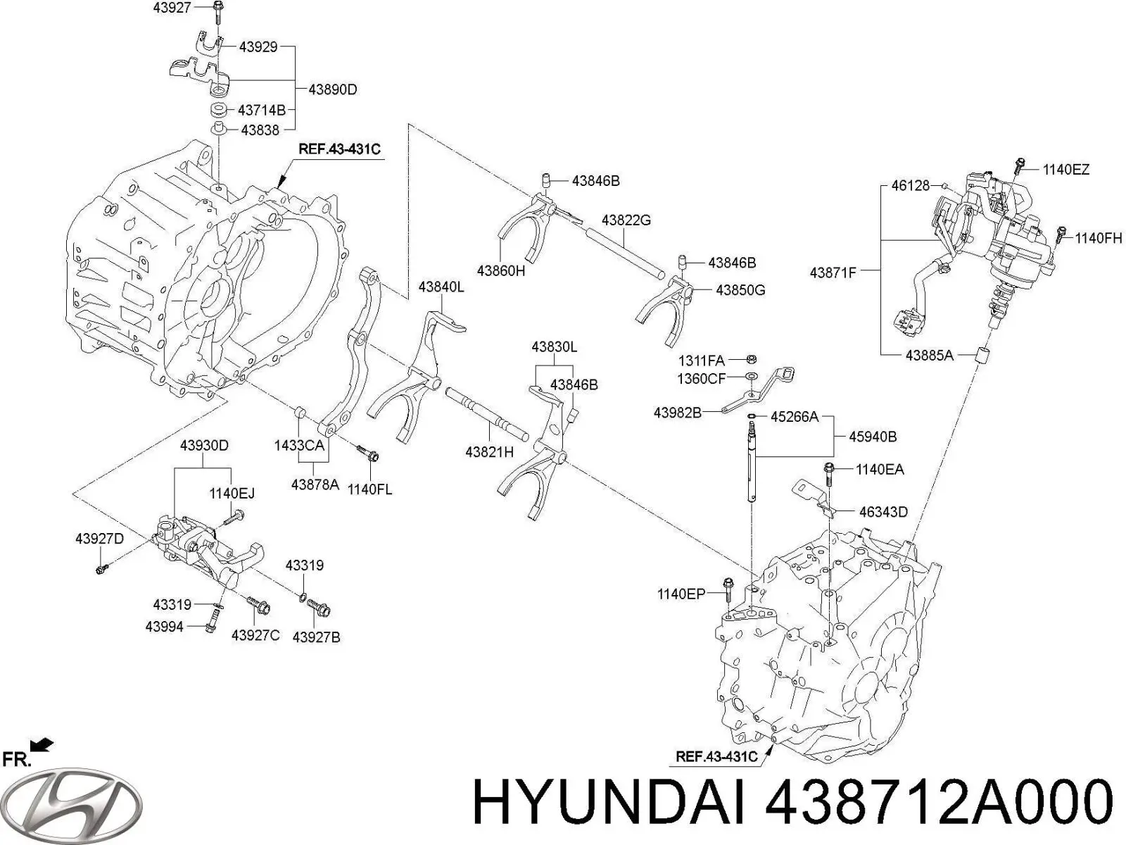 Купити 438712A000 Hyundai/Kia 