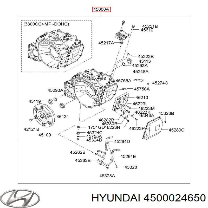 Купити 4500024650 Hyundai/Kia АКПП в зборі (автоматична коробка передач)