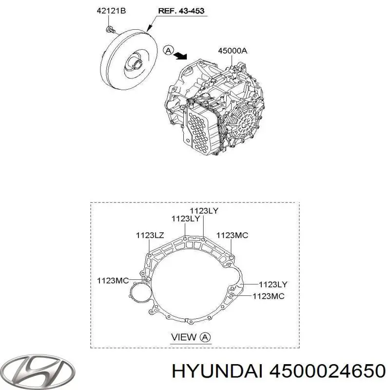 Коробка передач автомат Hyundai/Kia 4500024650 ціна, від 2510.92 USD
