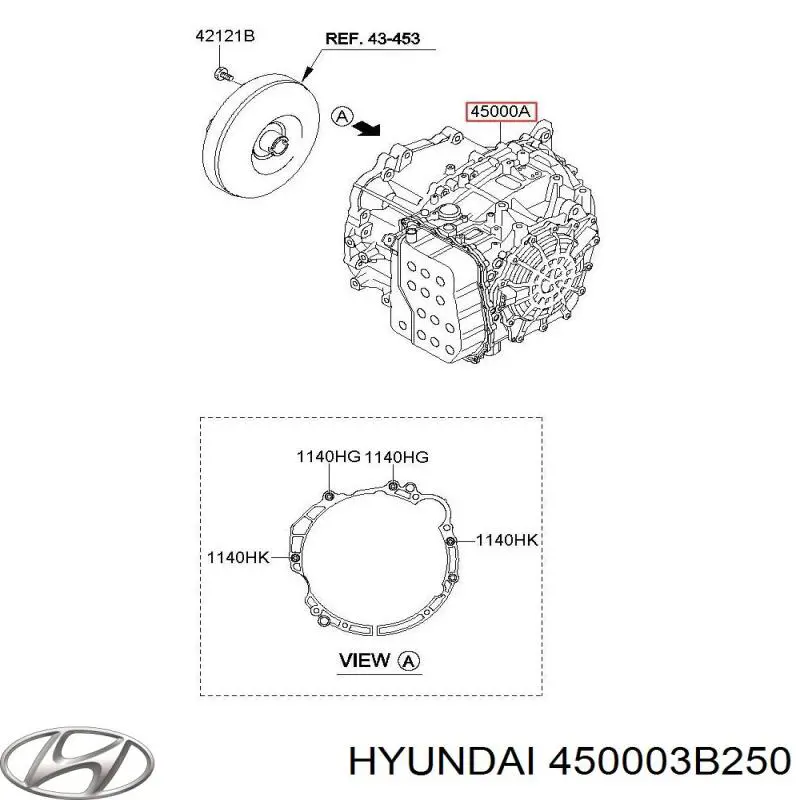 450003B250 Hyundai/Kia Автоматична коробка передач