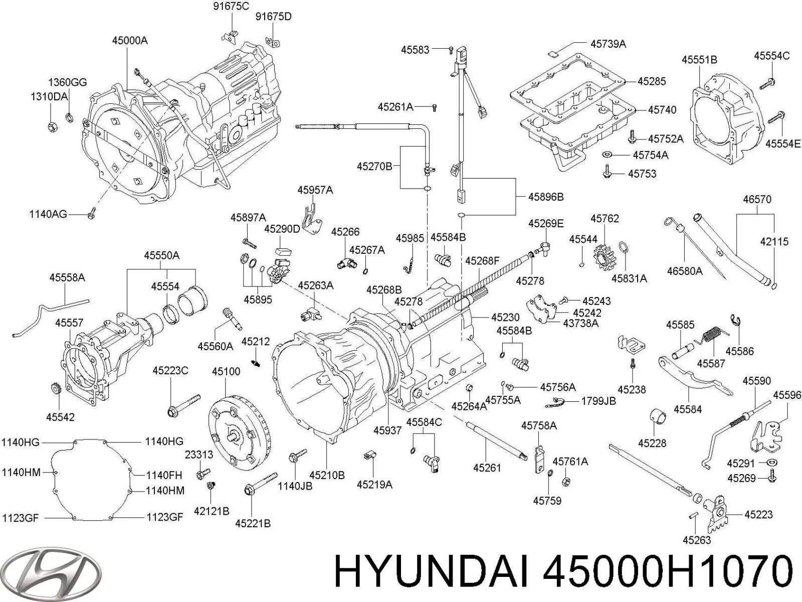 Коробка передач автомат Hyundai Terracan позашляховик (HP) (2001 - 2006) ціна, від 361.76 USD
