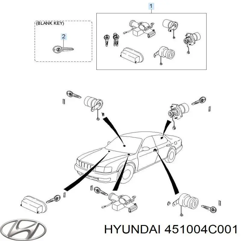 451004C001 Hyundai/Kia Передача гідромеханічна (ГМП)