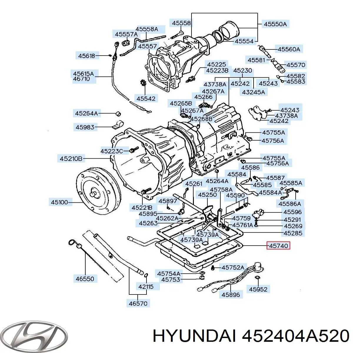 Піддон АКПП 452404A520 Hyundai/Kia