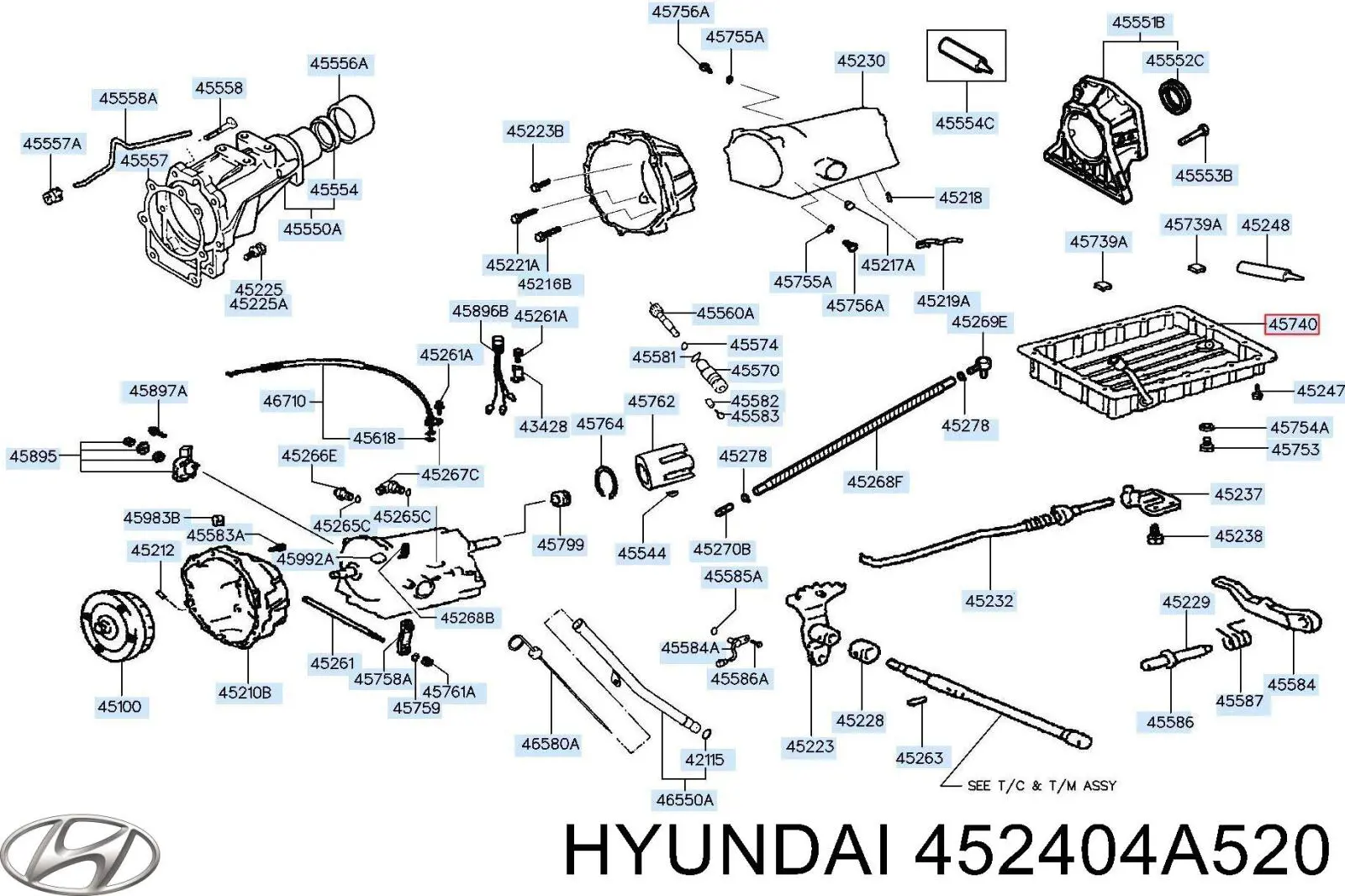 Піддон АКПП Hyundai/Kia 452404A520 ціна, від 126.66 USD