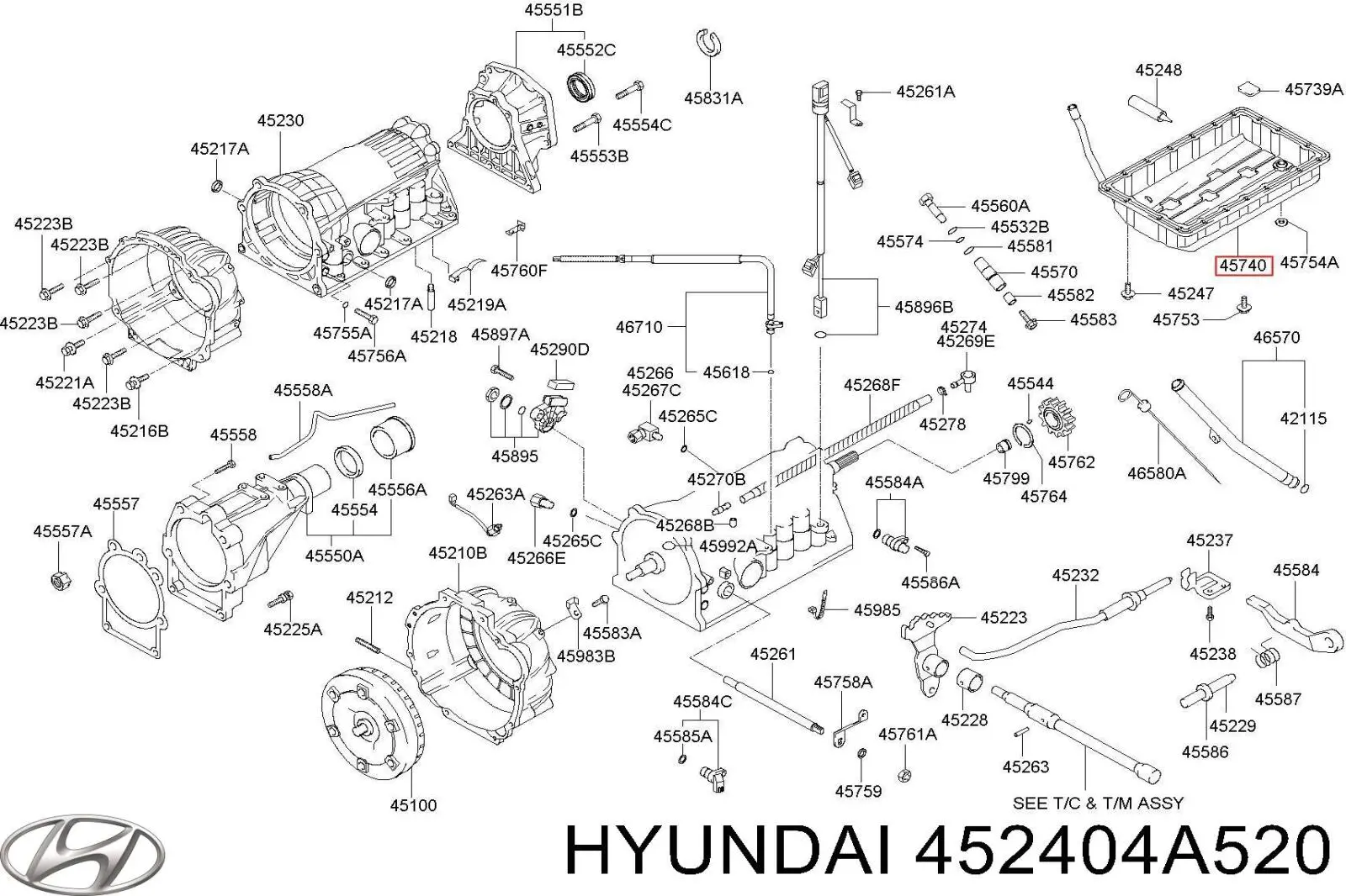 Купити 452404A520 Hyundai/Kia Піддон АКПП