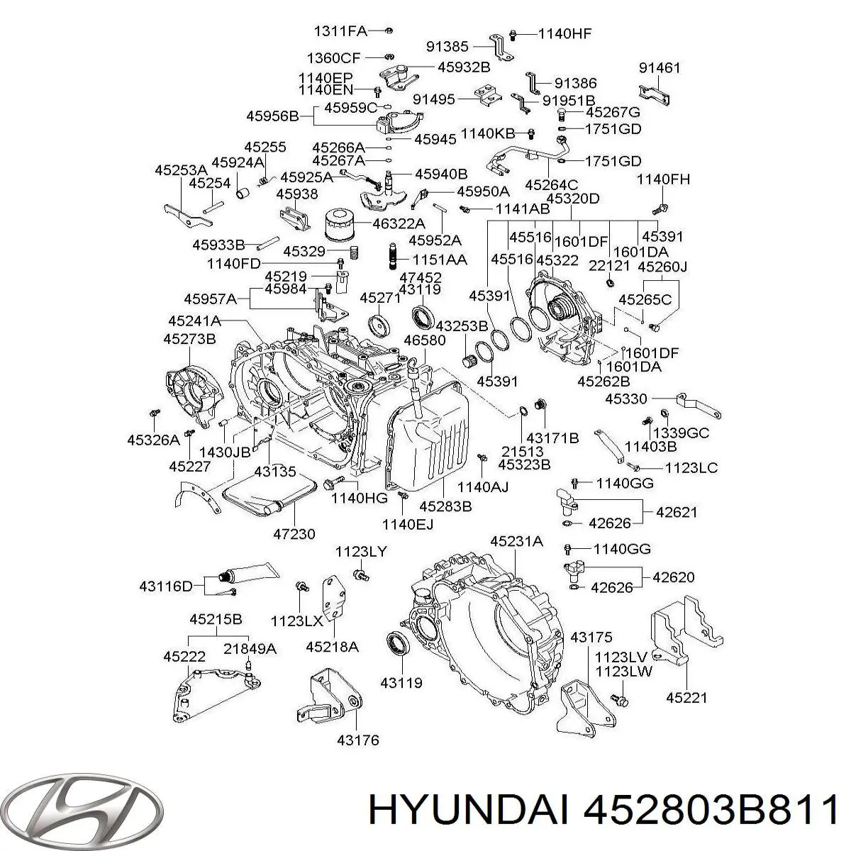 Купити 452803B810 Hyundai/Kia Піддон АКПП