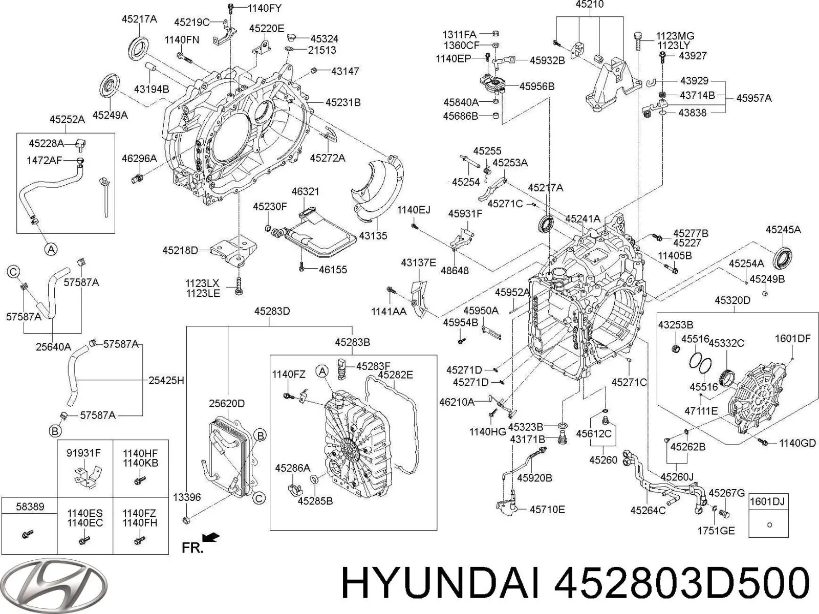 452803D500 Hyundai/Kia Піддон АКПП