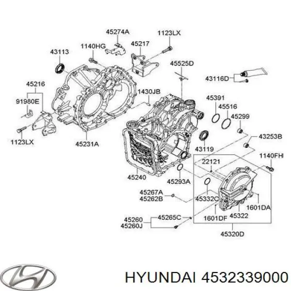 Прокладка пробки піддону АКПП Hyundai/Kia 4532339000 ціна, від 0.76 USD