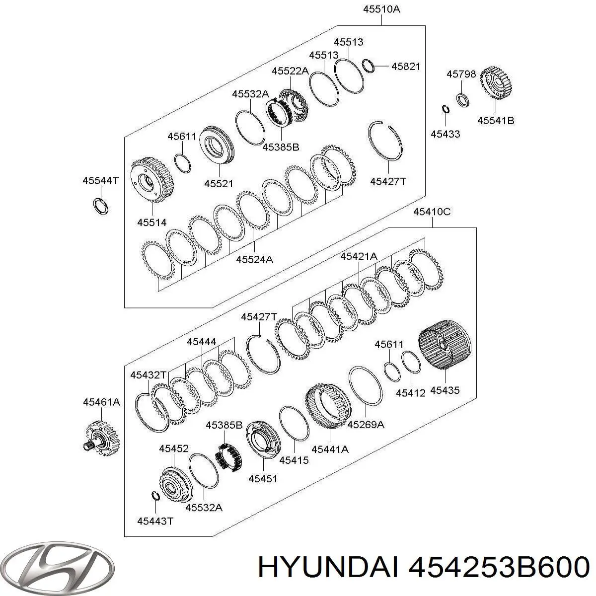 454253B600 Hyundai/Kia Диск зчеплення