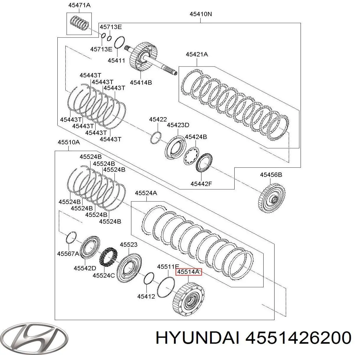  Hyundai/Kia 4551426200 ціна, від 116.53 USD