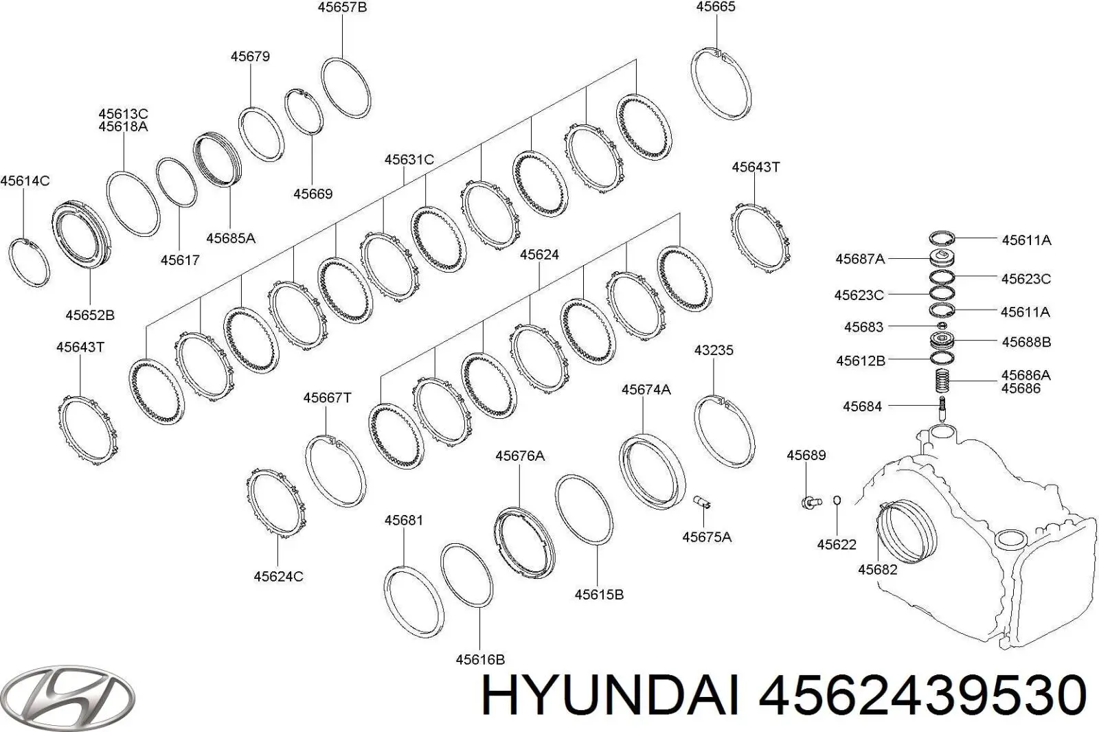  Hyundai/Kia 4562439530 ціна, від 91.69 USD