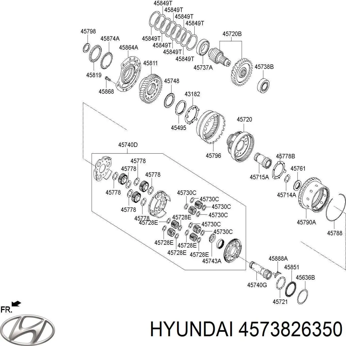 Підшипник КПП 4573826350 Hyundai/Kia