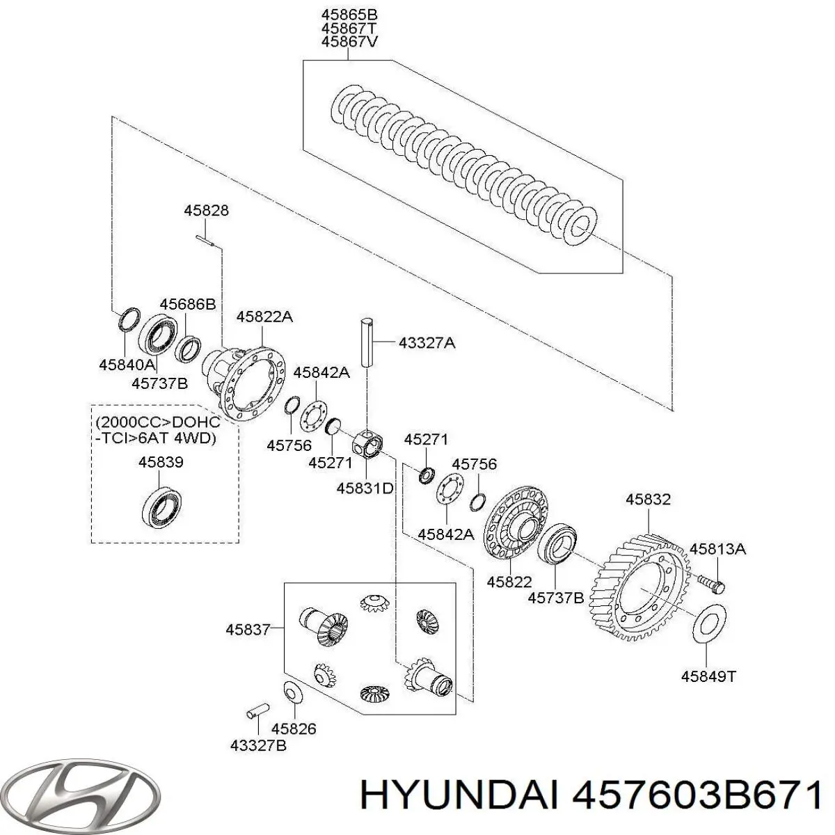  457603B671 Hyundai/Kia