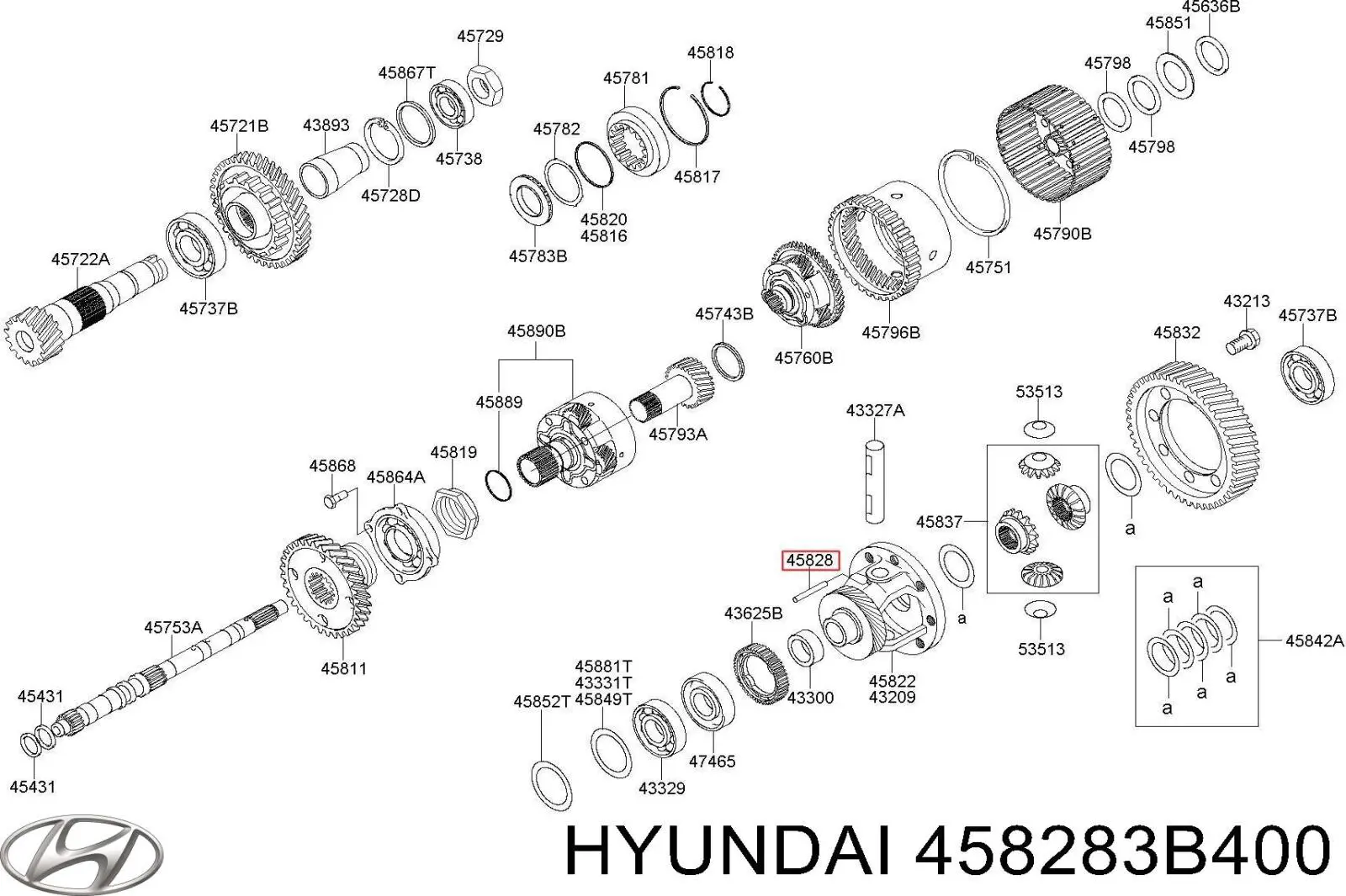  Hyundai/Kia 458283B400 ціна, від 5.19 USD