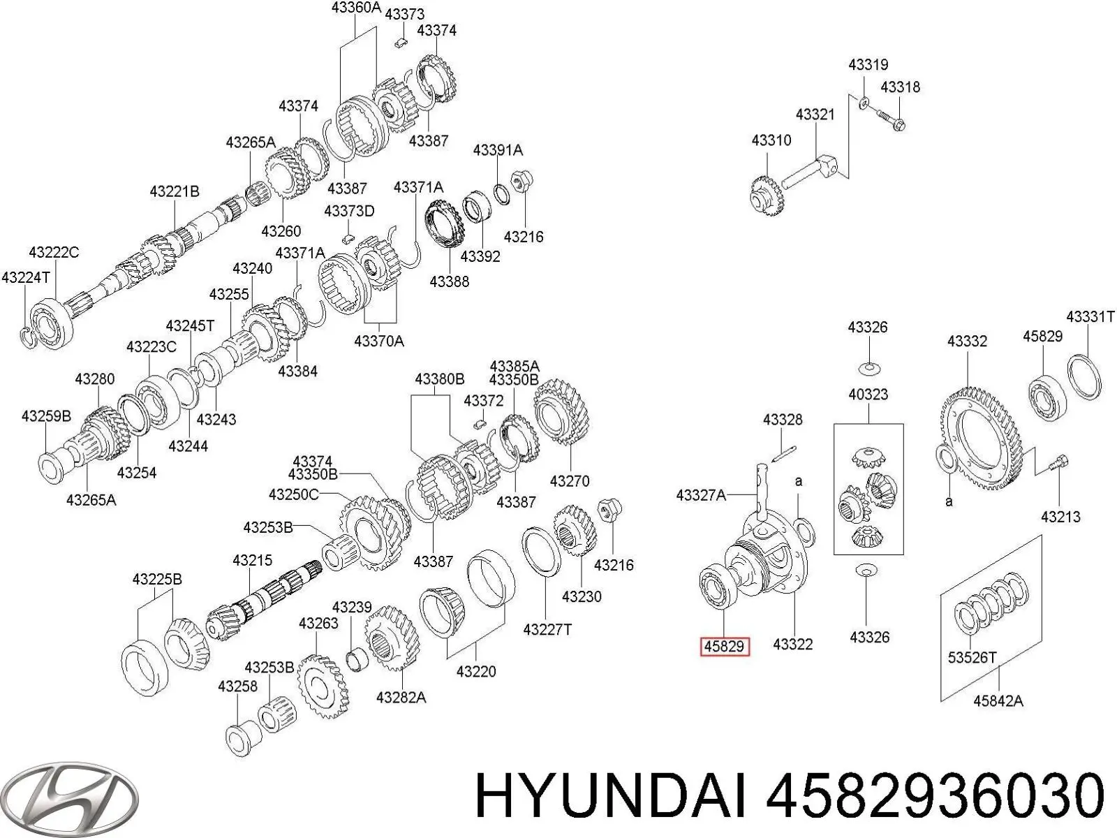 Підшипник КПП Hyundai/Kia 4582936030 ціна, від 9.69 USD