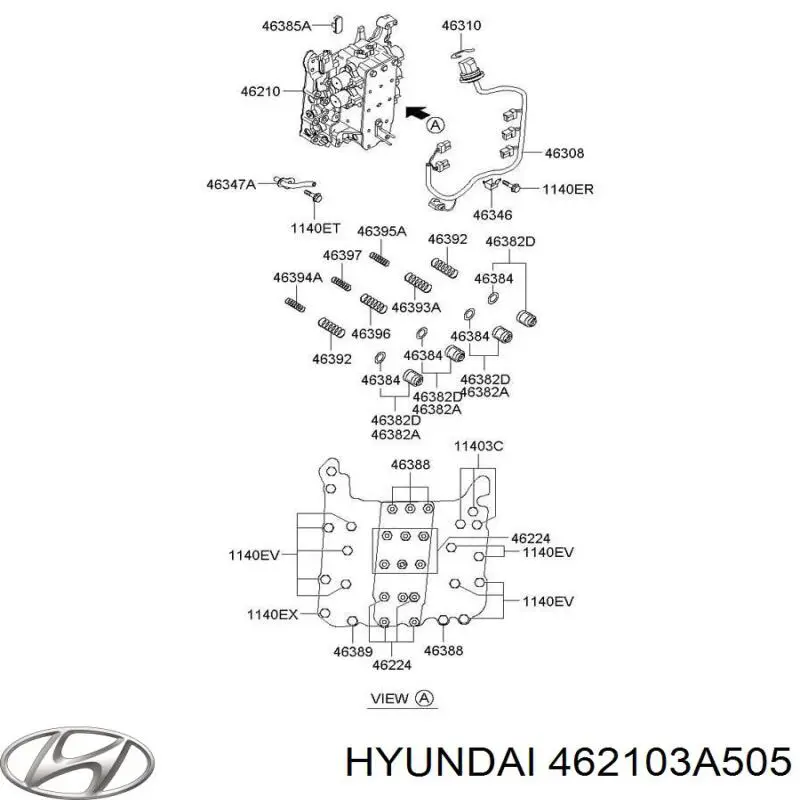 462103A505 Hyundai/Kia Блок клапанів АКПП