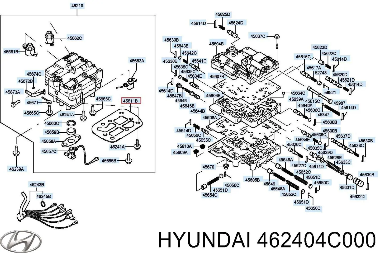 Фільтр коробки автомат Hyundai/Kia 462404C000 ціна, від 15.22 USD