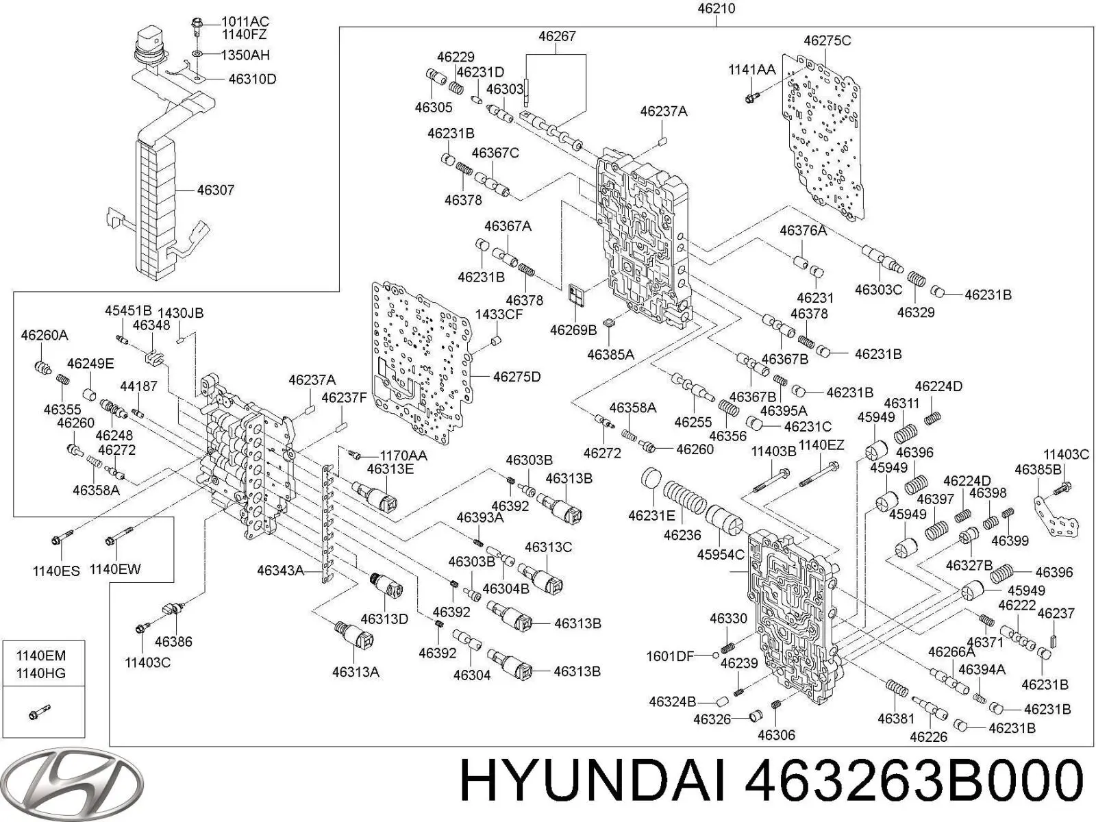 Фільтр коробки автомат Hyundai/Kia 463263B000 ціна, від 85.08 USD