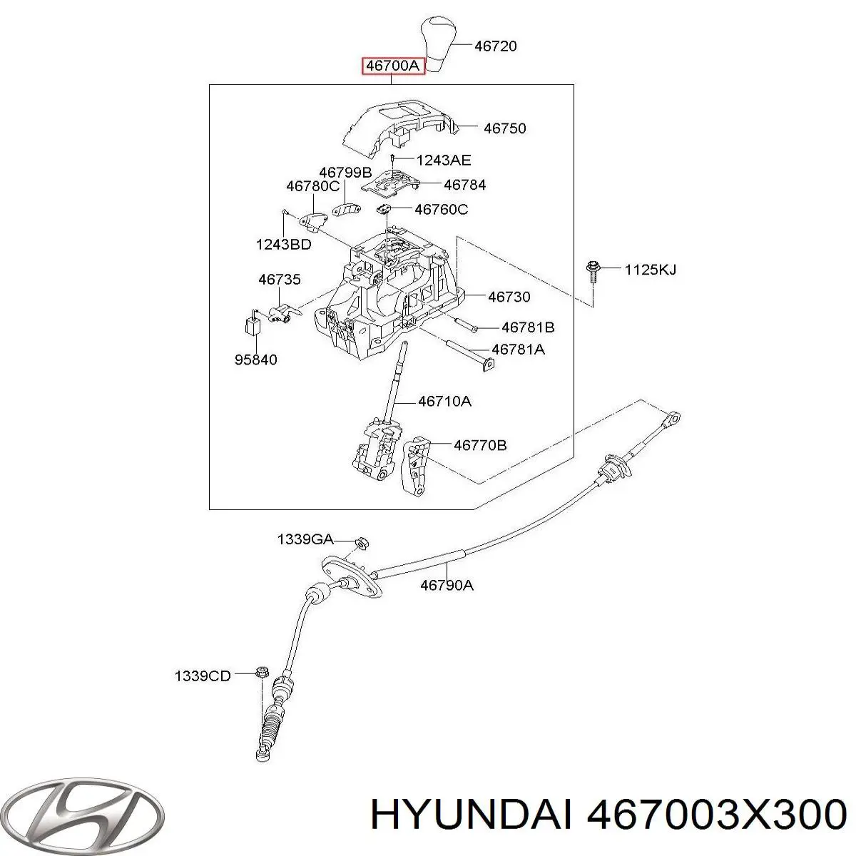 Механізм перемикання передач Hyundai/Kia 467003X300 ціна, від 26.85 USD