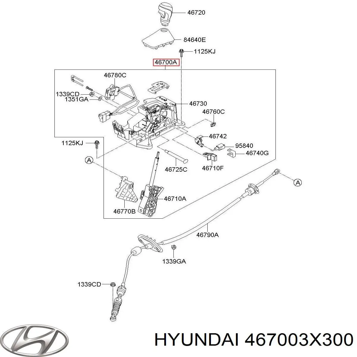 467003X300 Hyundai/Kia Куліса КПП