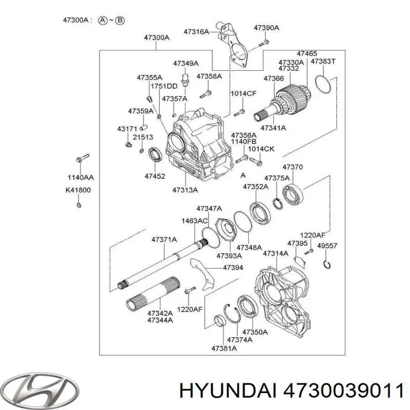 Коробка роздавальна Hyundai/Kia 4730039011 ціна, від 235.93 USD