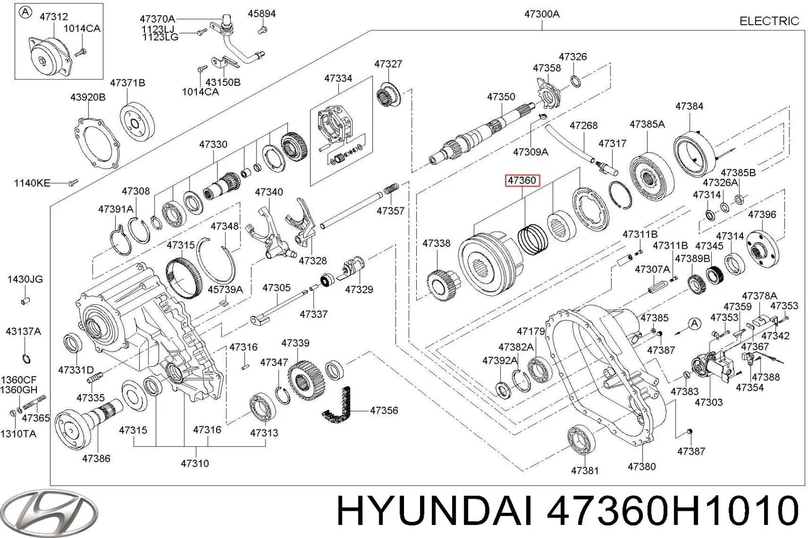 47360H1010 Hyundai/Kia Вискомуфта роздавальної коробки