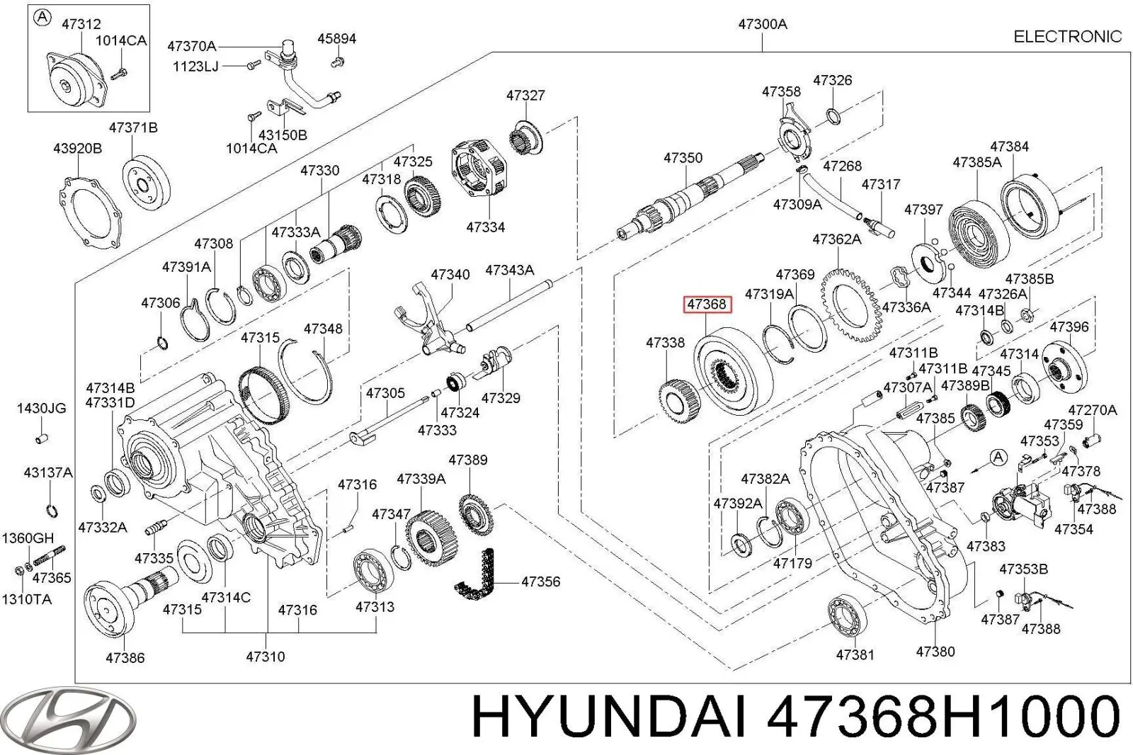 47368H1000 Hyundai/Kia муфта роздавальної коробки, в'язкістна