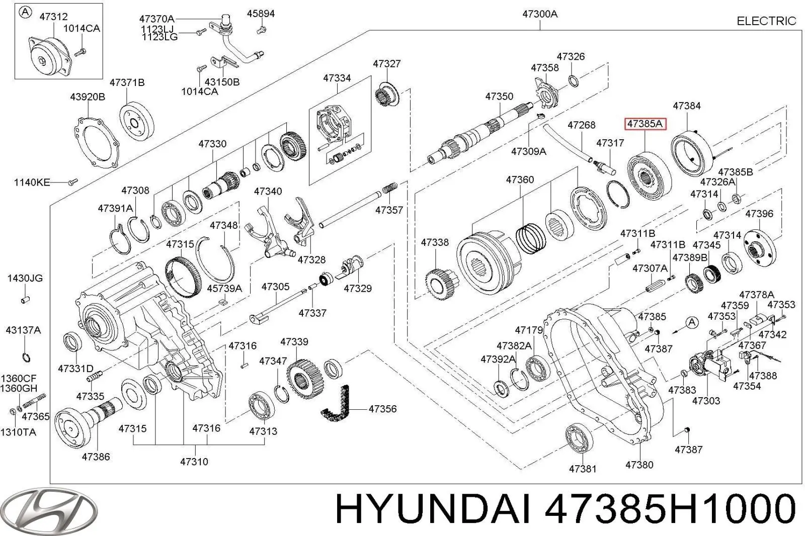 Купити 47385H1000 Hyundai/Kia Муфта роздавальної коробки, в'язкістна