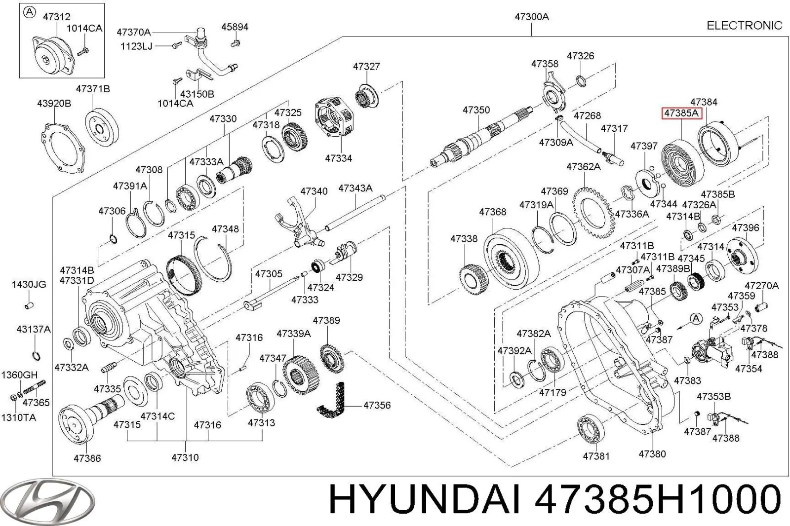 Муфта роздавальної коробки, в'язкістна 47385H1000 Hyundai/Kia