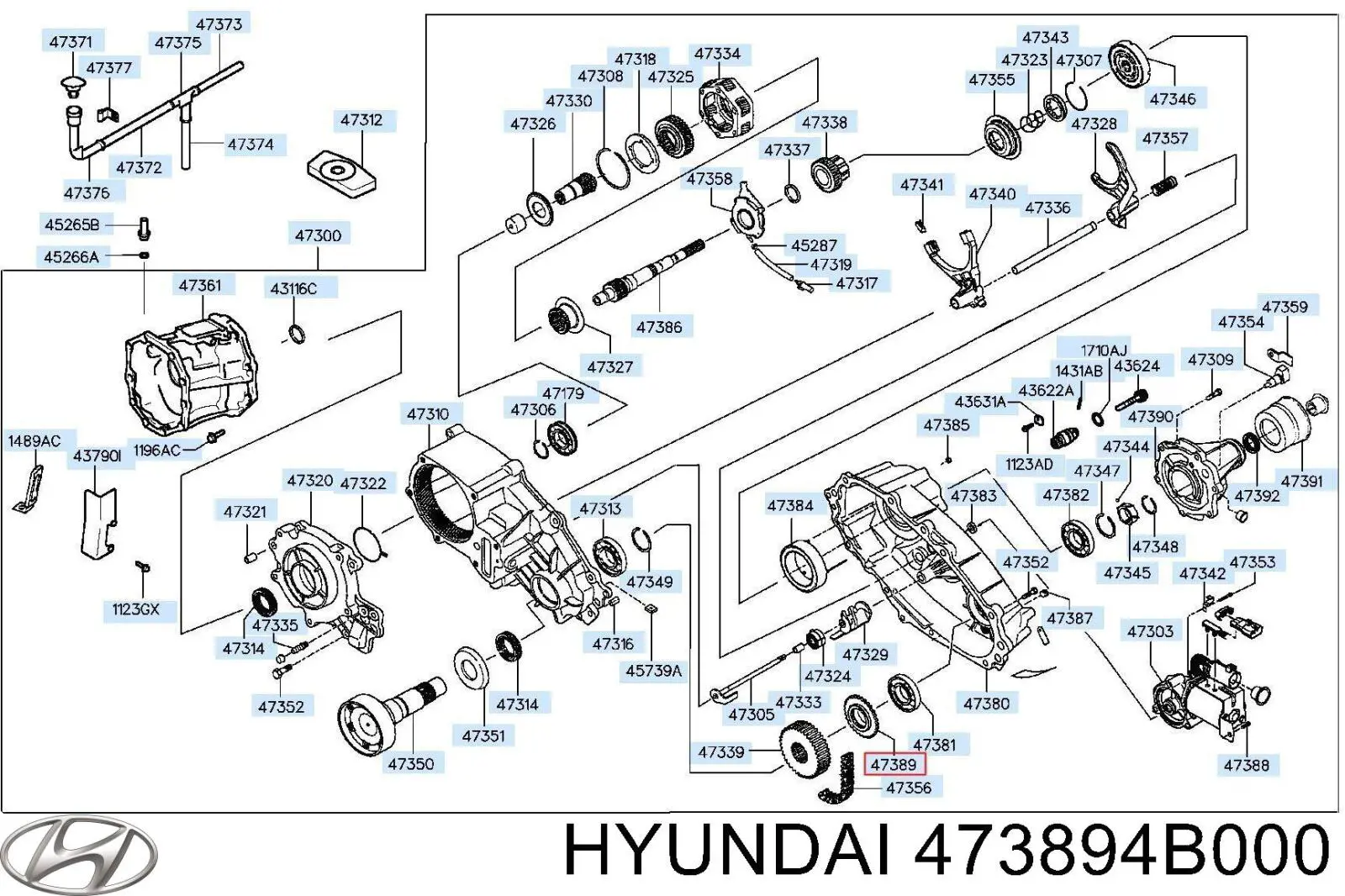  Hyundai/Kia 473894B000 ціна, від 27.69 USD