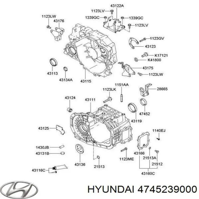 Сальник піввісі переднього моста, правою Hyundai/Kia 4745239000 ціна, від 5.67 USD