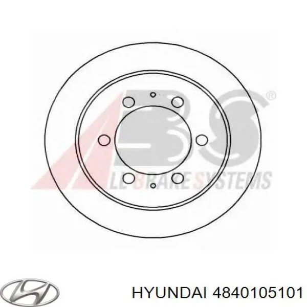 Купити 4840105101 Hyundai/Kia Диск заднього гальма