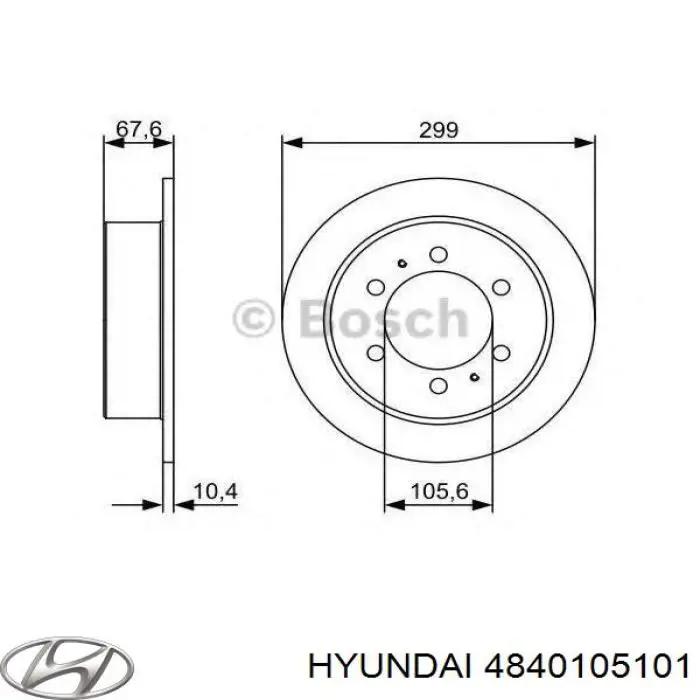Гальмівні диски 4840105101 Hyundai/Kia
