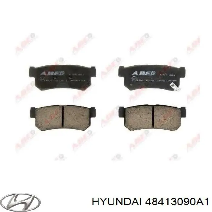 Задні гальмівні колодки 48413090A1 Hyundai/Kia