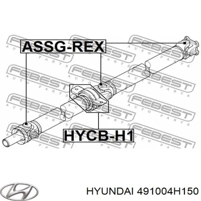 Підвісний підшипник карданного валу Febest HYCBH1 ціна, від 92.31 USD
