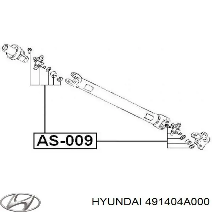 Хрестовина карданного валу Hyundai/Kia 491404A000 ціна, від 13.70 USD