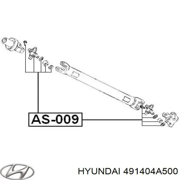 491404A500 Hyundai/Kia хрестовина карданного валу