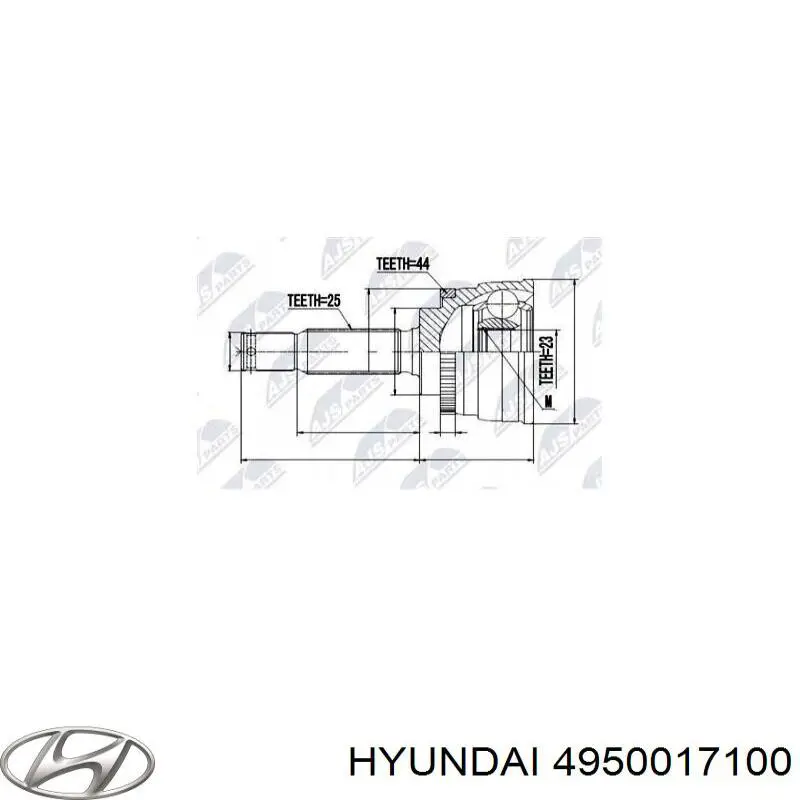 Піввісь задня, ліва Hyundai Matrix (FC) (Хендай Матрікс)