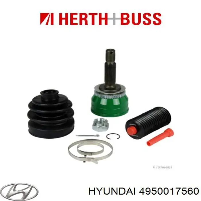 Купити 4950017560 Hyundai/Kia Піввісь права