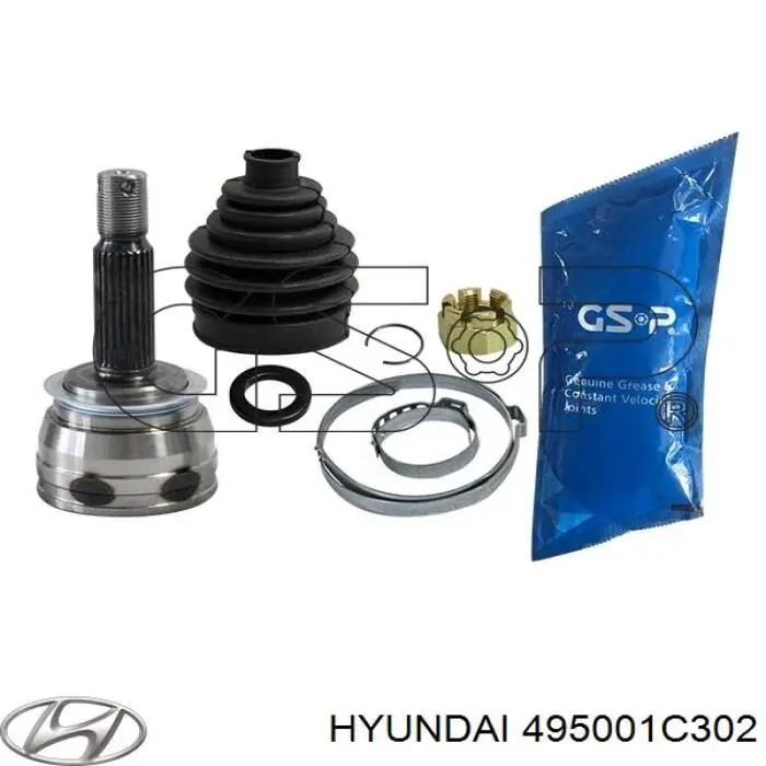 Ліва піввісь 495001C302 Hyundai/Kia