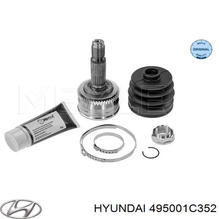 Привід передній лівий Hyundai/Kia 495001C352 ціна, від 98.76 USD