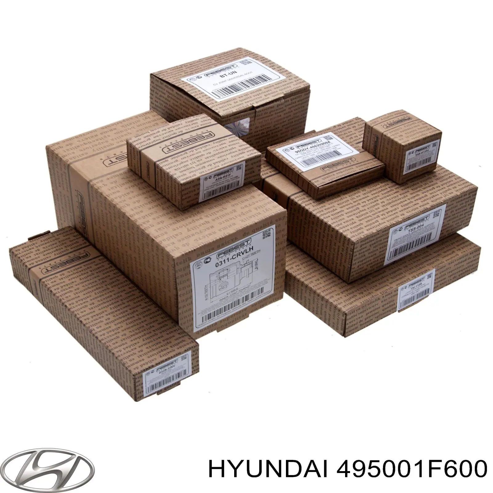 495001F600 Hyundai/Kia піввісь (привід передня, права)