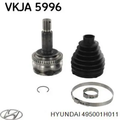 Піввісь передня, права Hyundai/Kia 495001H011 ціна, від 87.25 USD