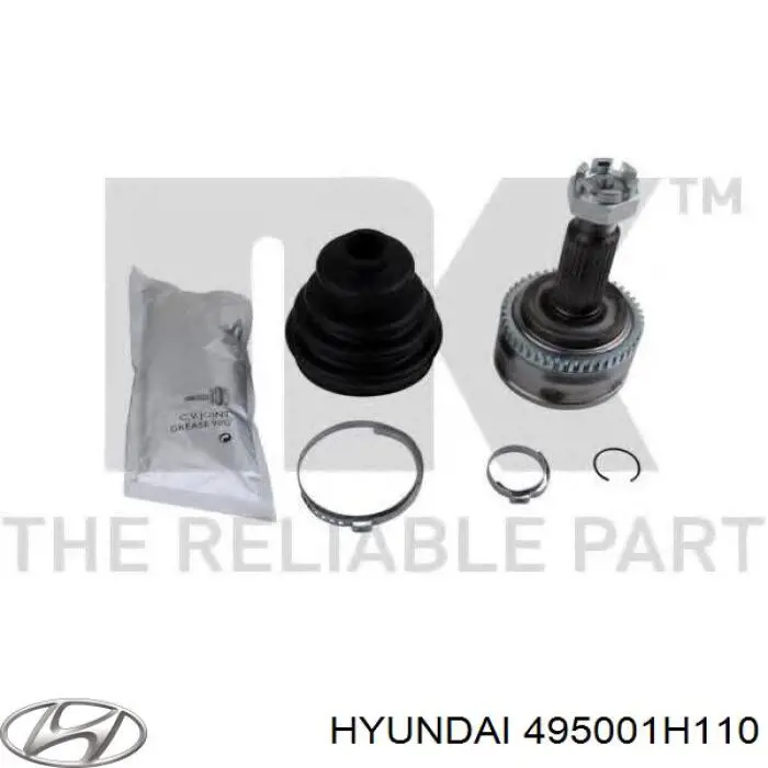 Купити 495001H110 Hyundai/Kia Піввісь права