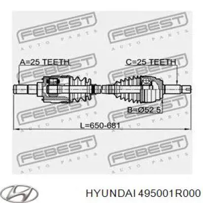 Купити 495001R000 Hyundai/Kia Ліва піввісь
