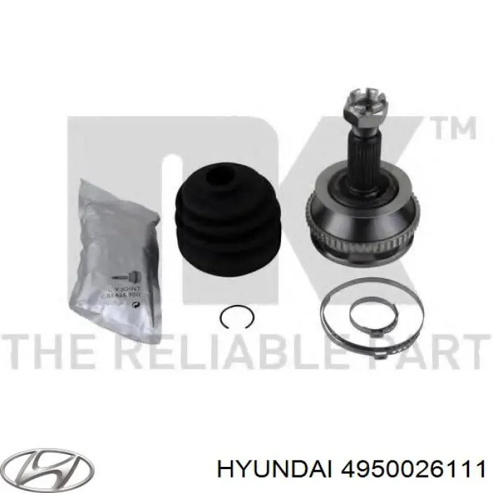 4950026111 Hyundai/Kia Привід лівий