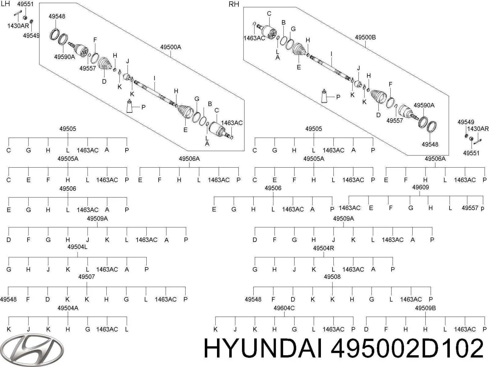  495002D102 Hyundai/Kia