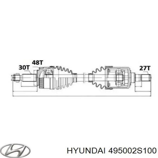 495002S100 Hyundai/Kia Привід лівий