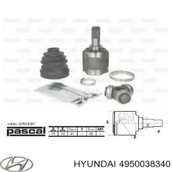 Пильник шарніра кутових швидкостей зовнішній передній Hyundai/Kia 4950038340 ціна, від 13.51 USD