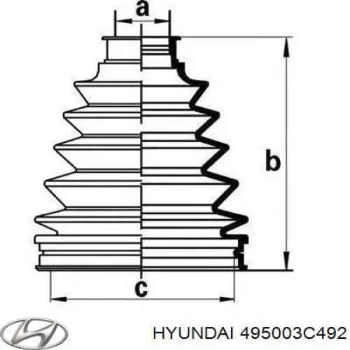 Привід передній лівий Hyundai/Kia 4950038492 ціна, від 97.87 USD